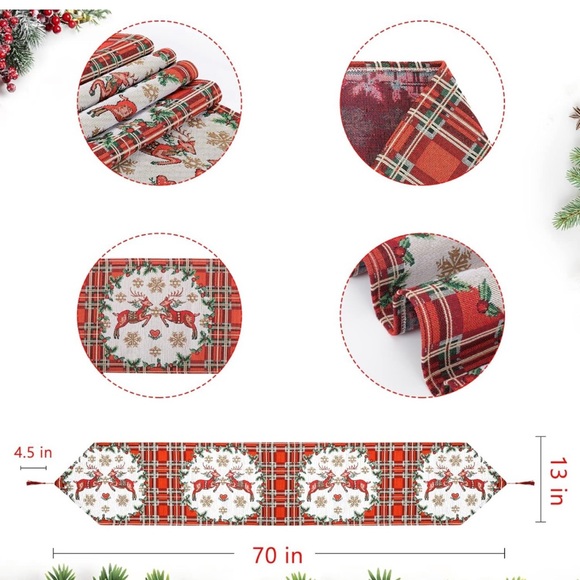 Christmas Deer Table Runner - Picture 4 of 4